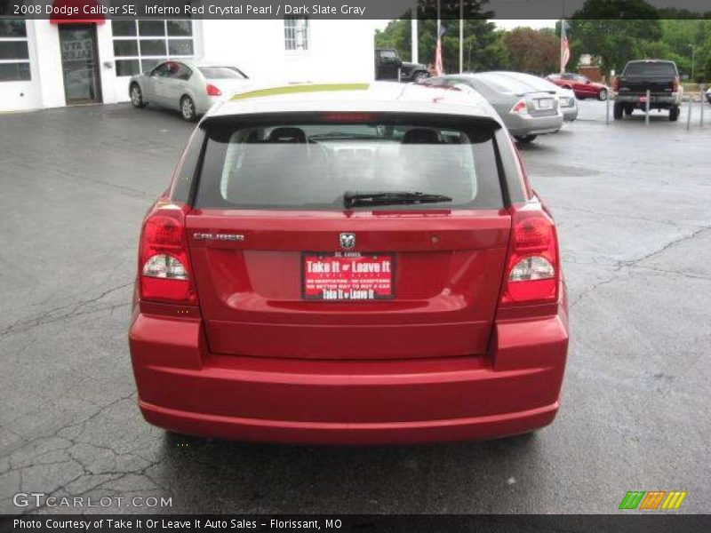 Inferno Red Crystal Pearl / Dark Slate Gray 2008 Dodge Caliber SE