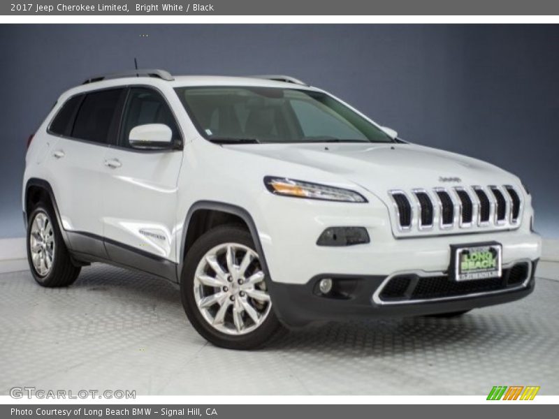 Bright White / Black 2017 Jeep Cherokee Limited