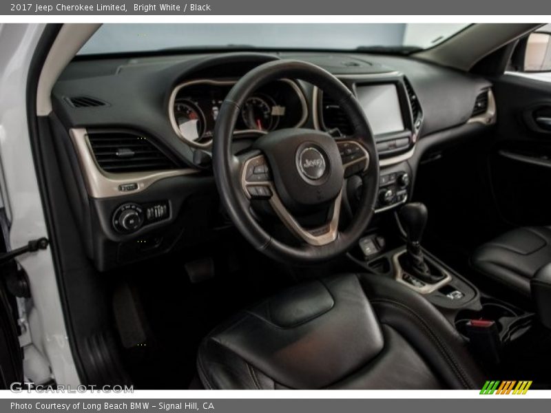 Bright White / Black 2017 Jeep Cherokee Limited