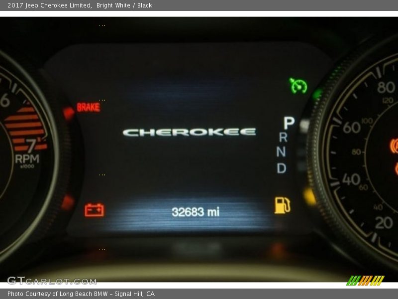 Bright White / Black 2017 Jeep Cherokee Limited