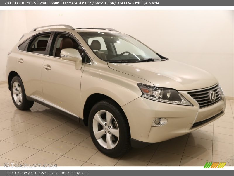 Satin Cashmere Metallic / Saddle Tan/Espresso Birds Eye Maple 2013 Lexus RX 350 AWD