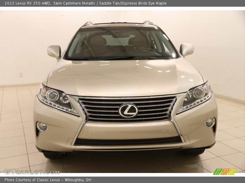 Satin Cashmere Metallic / Saddle Tan/Espresso Birds Eye Maple 2013 Lexus RX 350 AWD