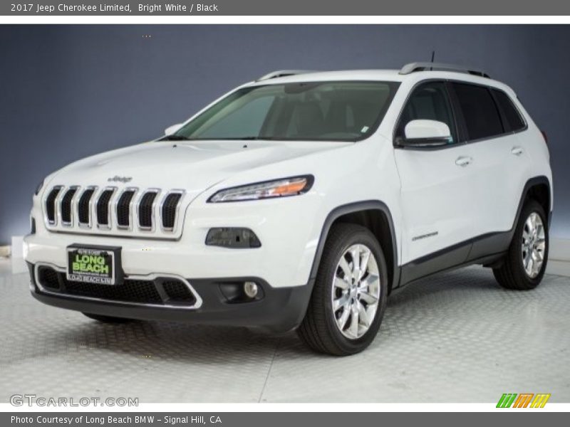 Bright White / Black 2017 Jeep Cherokee Limited