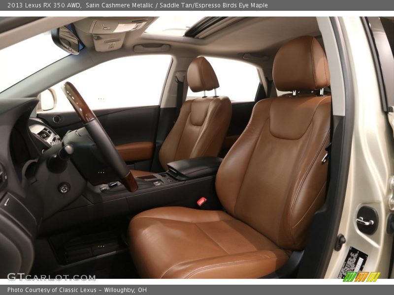 Satin Cashmere Metallic / Saddle Tan/Espresso Birds Eye Maple 2013 Lexus RX 350 AWD
