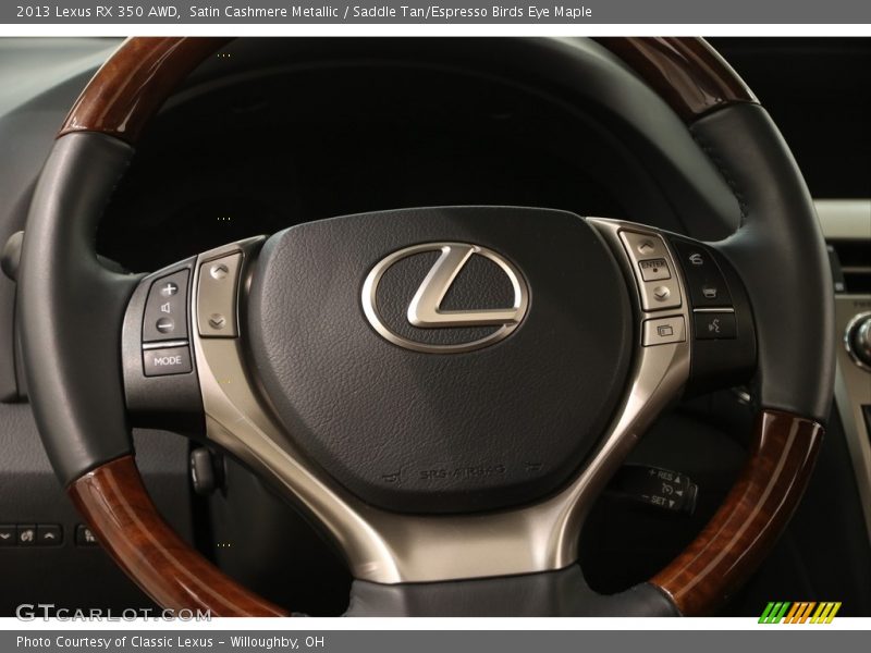 Satin Cashmere Metallic / Saddle Tan/Espresso Birds Eye Maple 2013 Lexus RX 350 AWD