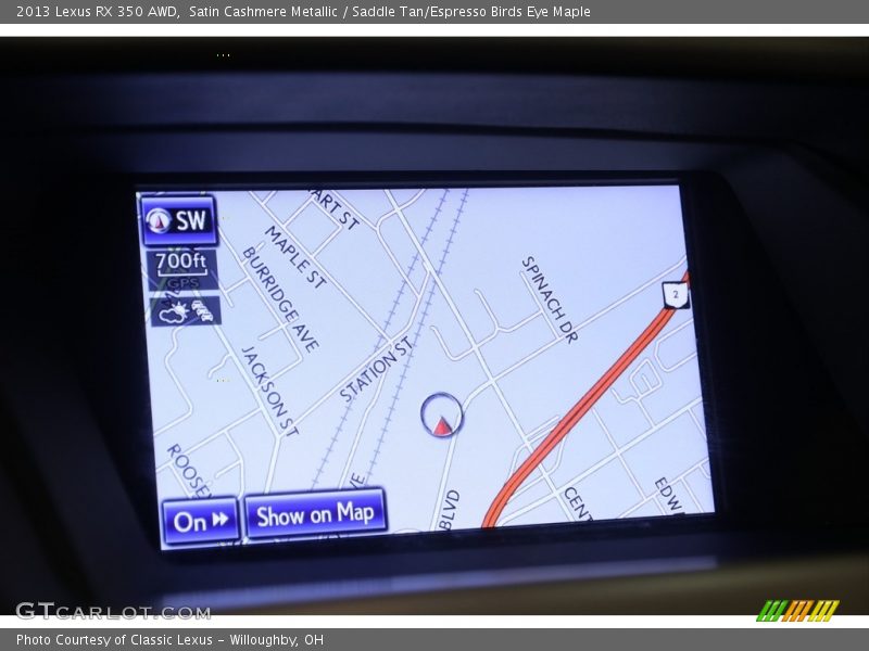 Satin Cashmere Metallic / Saddle Tan/Espresso Birds Eye Maple 2013 Lexus RX 350 AWD