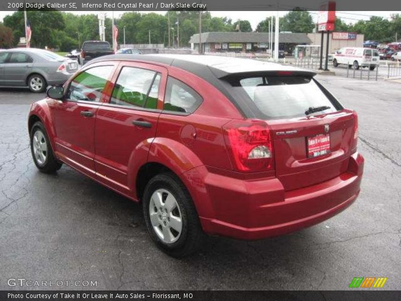 Inferno Red Crystal Pearl / Dark Slate Gray 2008 Dodge Caliber SE