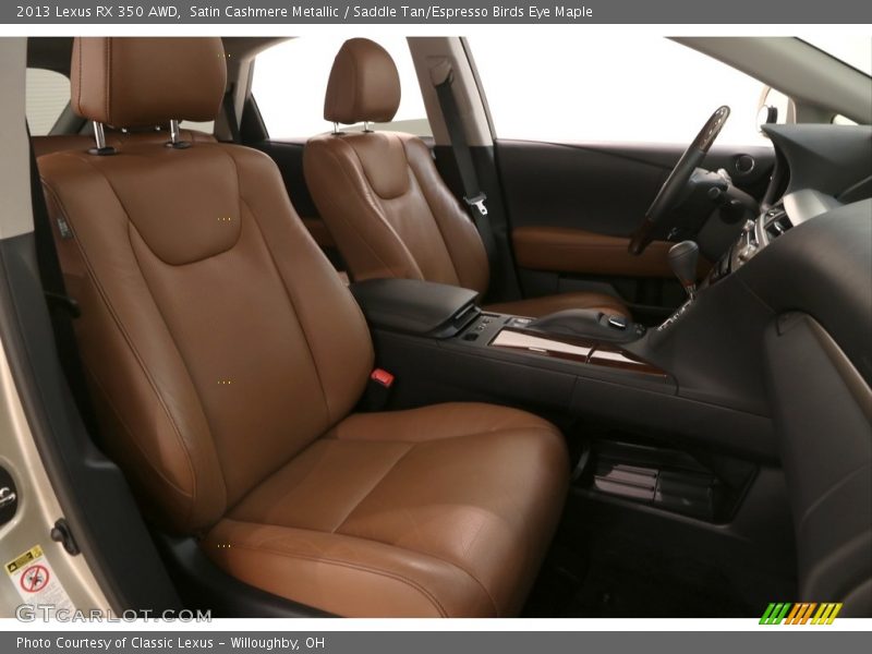 Satin Cashmere Metallic / Saddle Tan/Espresso Birds Eye Maple 2013 Lexus RX 350 AWD