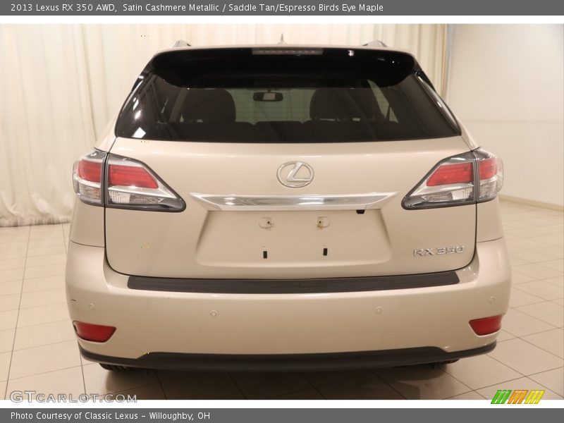 Satin Cashmere Metallic / Saddle Tan/Espresso Birds Eye Maple 2013 Lexus RX 350 AWD