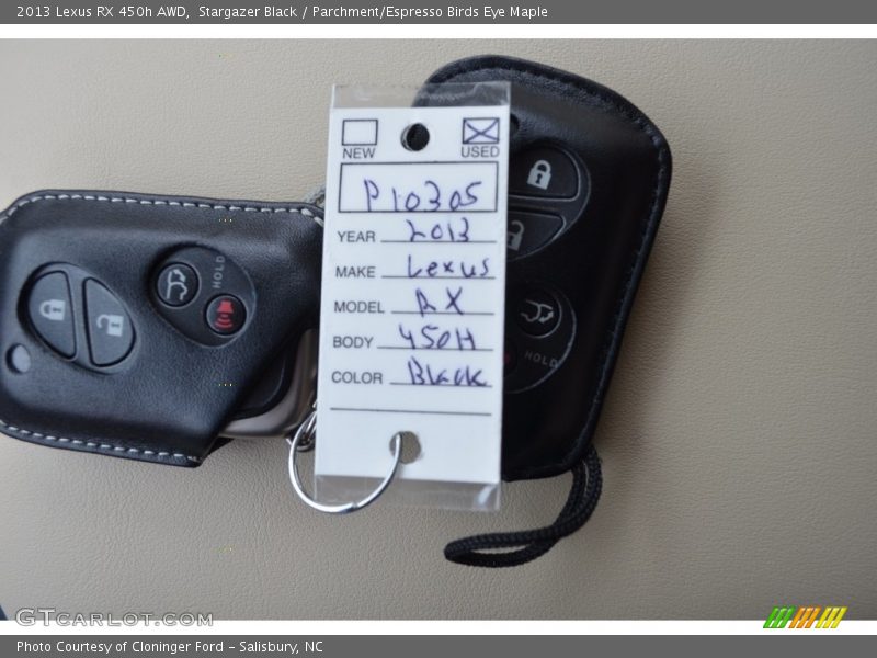 Stargazer Black / Parchment/Espresso Birds Eye Maple 2013 Lexus RX 450h AWD