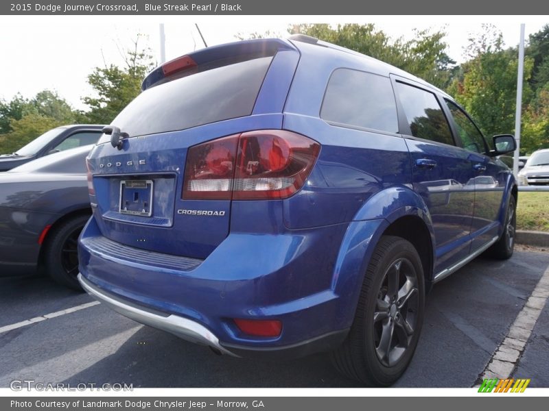 Blue Streak Pearl / Black 2015 Dodge Journey Crossroad