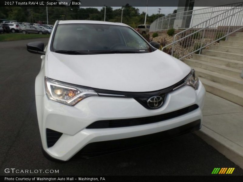 Super White / Black 2017 Toyota RAV4 LE