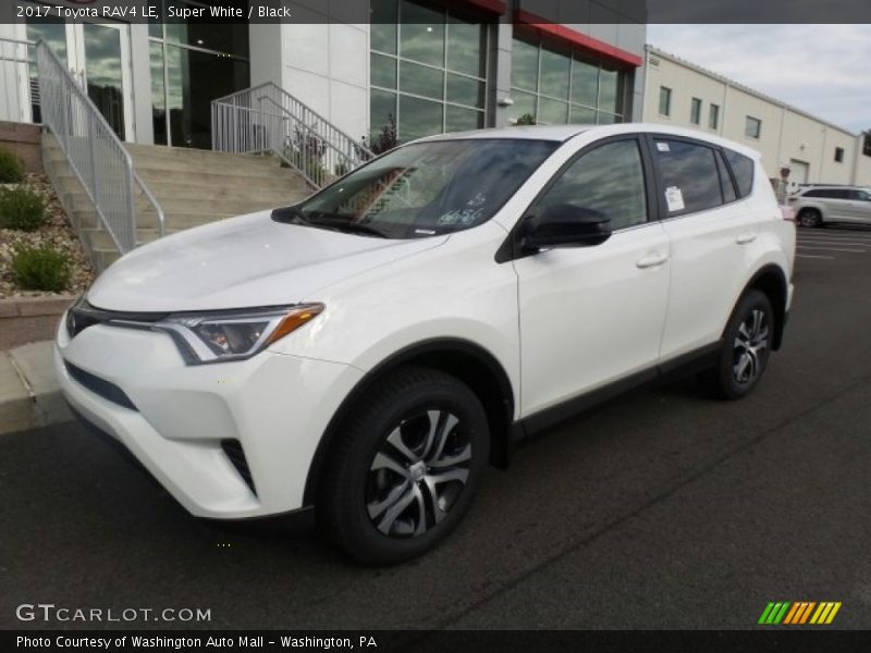 Super White / Black 2017 Toyota RAV4 LE