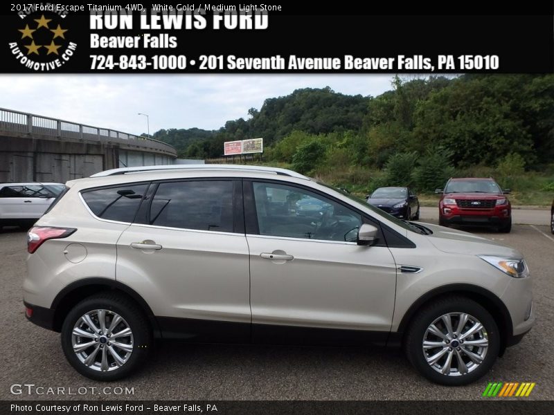 White Gold / Medium Light Stone 2017 Ford Escape Titanium 4WD