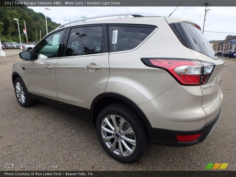 White Gold / Medium Light Stone 2017 Ford Escape Titanium 4WD