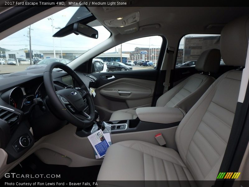 White Gold / Medium Light Stone 2017 Ford Escape Titanium 4WD
