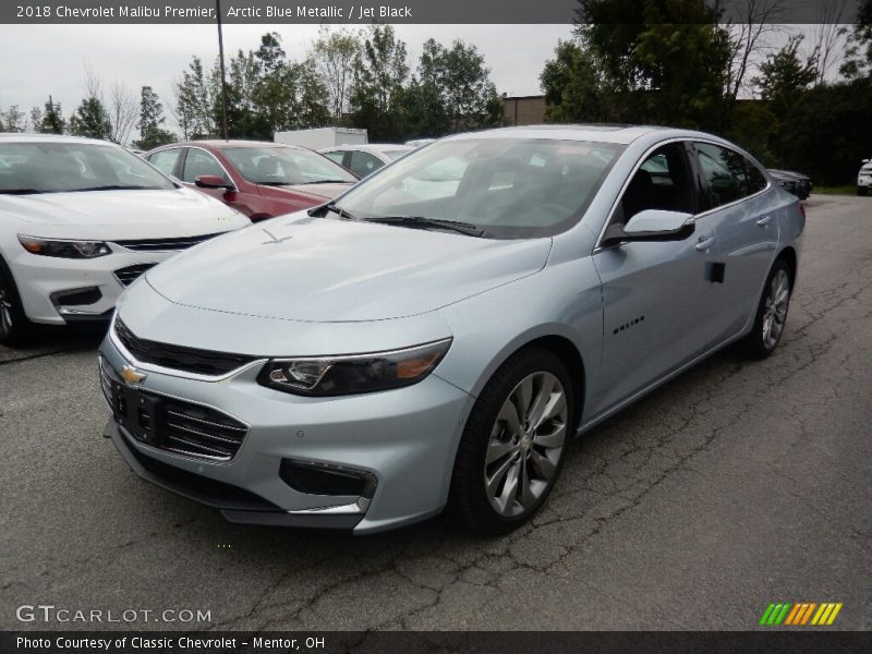 Arctic Blue Metallic / Jet Black 2018 Chevrolet Malibu Premier