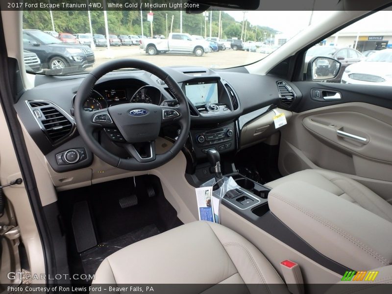 White Gold / Medium Light Stone 2017 Ford Escape Titanium 4WD