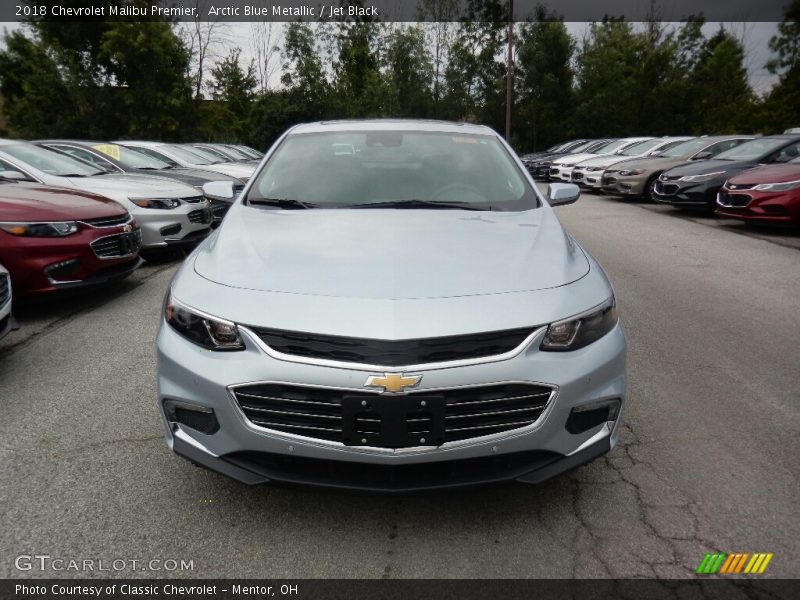 Arctic Blue Metallic / Jet Black 2018 Chevrolet Malibu Premier