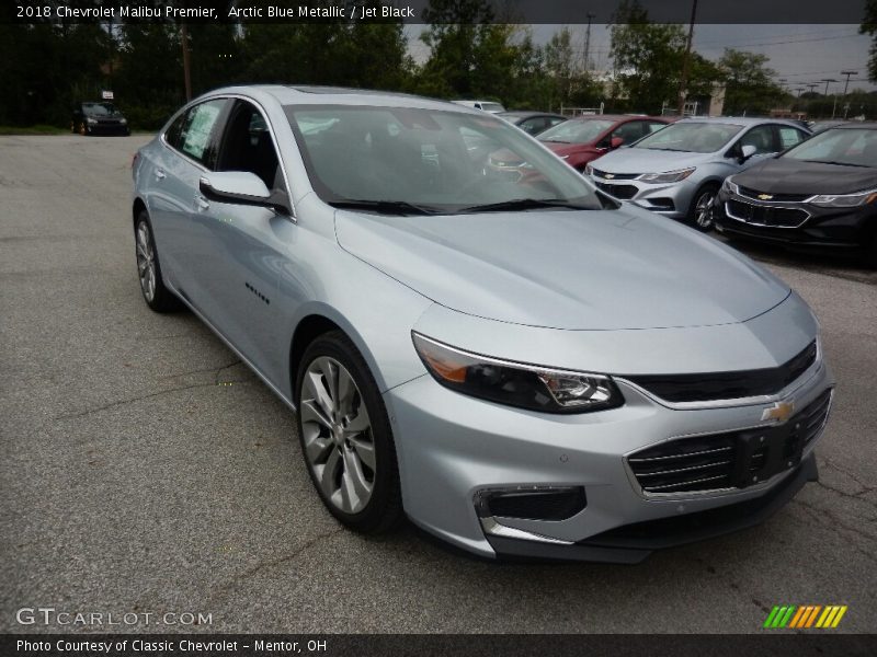 Arctic Blue Metallic / Jet Black 2018 Chevrolet Malibu Premier