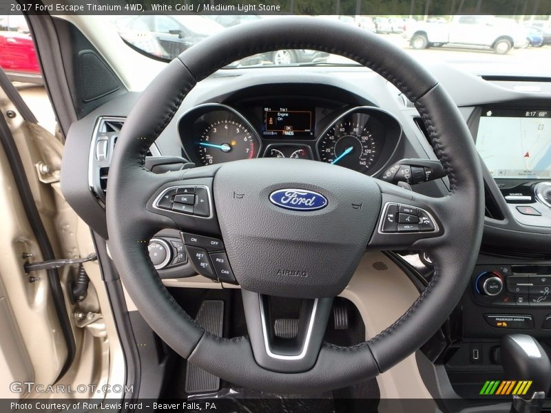 White Gold / Medium Light Stone 2017 Ford Escape Titanium 4WD