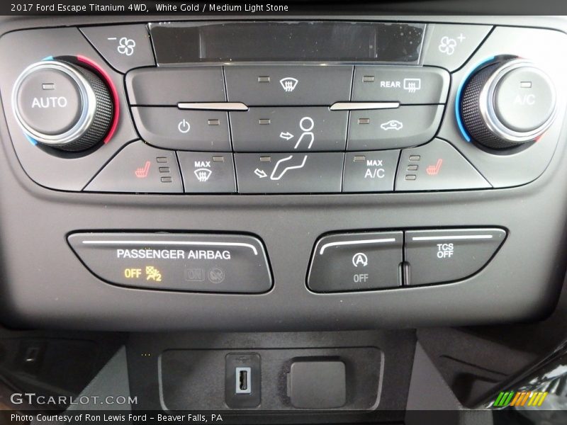 White Gold / Medium Light Stone 2017 Ford Escape Titanium 4WD
