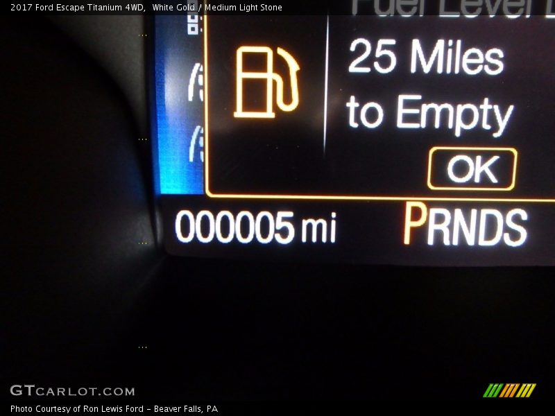 White Gold / Medium Light Stone 2017 Ford Escape Titanium 4WD