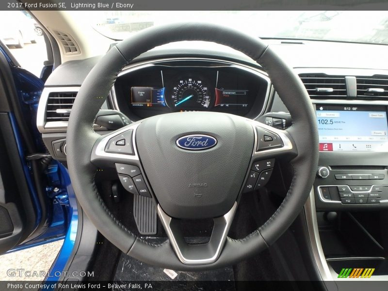 Lightning Blue / Ebony 2017 Ford Fusion SE