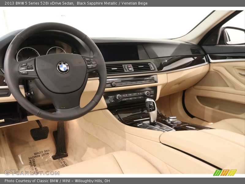 Black Sapphire Metallic / Venetian Beige 2013 BMW 5 Series 528i xDrive Sedan
