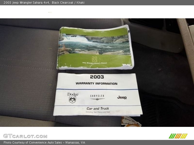 Black Clearcoat / Khaki 2003 Jeep Wrangler Sahara 4x4