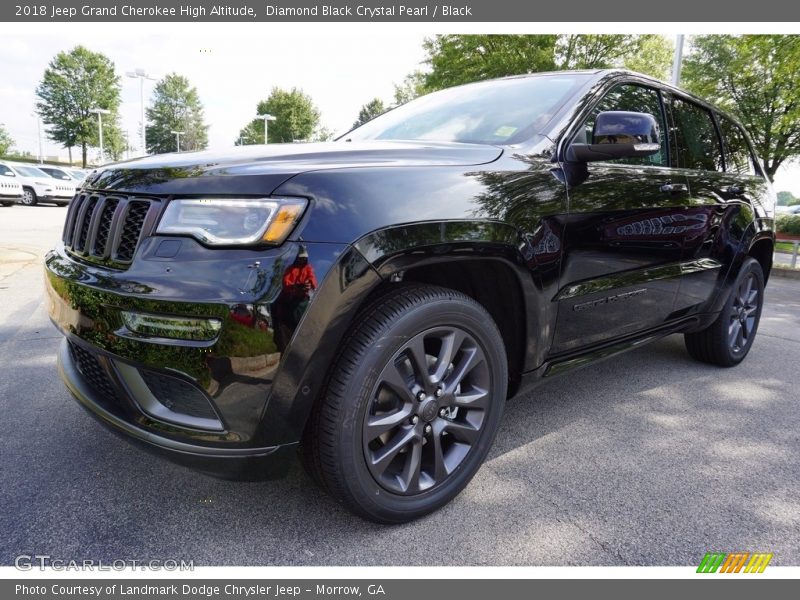 Diamond Black Crystal Pearl / Black 2018 Jeep Grand Cherokee High Altitude