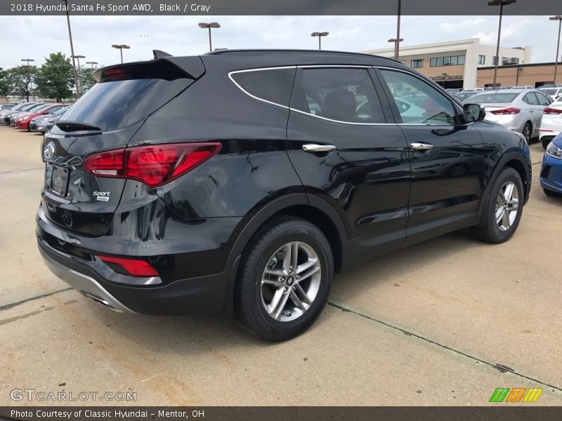 Black / Gray 2018 Hyundai Santa Fe Sport AWD