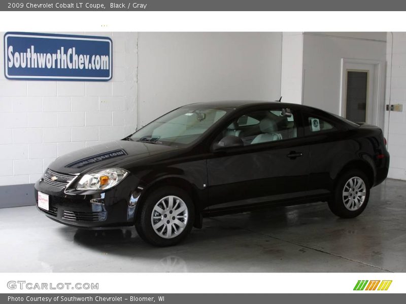 Black / Gray 2009 Chevrolet Cobalt LT Coupe