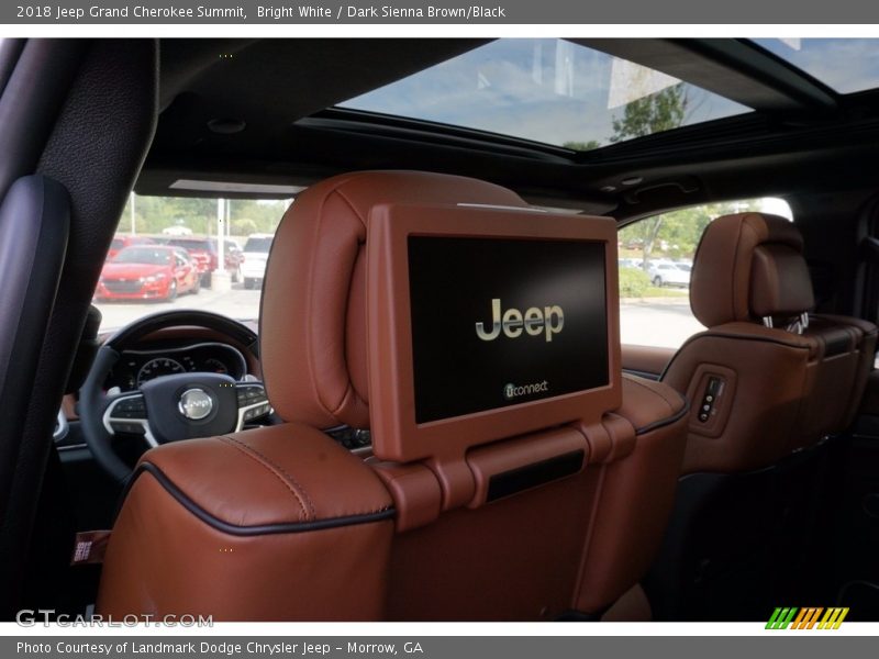 Bright White / Dark Sienna Brown/Black 2018 Jeep Grand Cherokee Summit