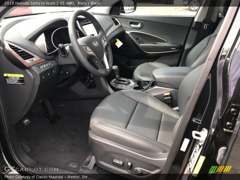Black / Black 2018 Hyundai Santa Fe Sport 2.0T AWD