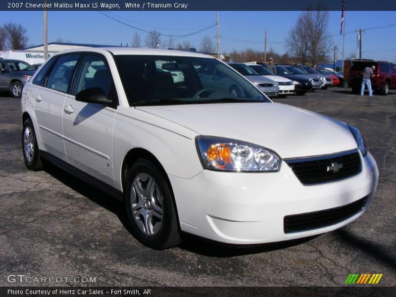 White / Titanium Gray 2007 Chevrolet Malibu Maxx LS Wagon