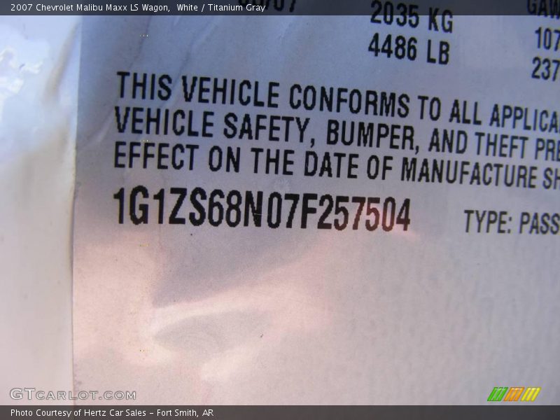 White / Titanium Gray 2007 Chevrolet Malibu Maxx LS Wagon