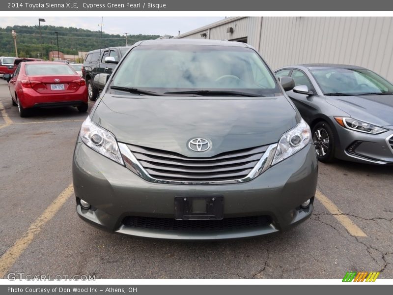 Cypress Green Pearl / Bisque 2014 Toyota Sienna XLE