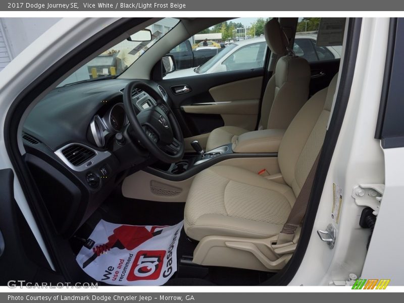 Vice White / Black/Light Frost Beige 2017 Dodge Journey SE