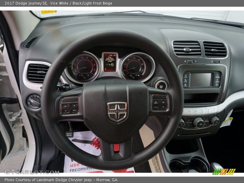 Vice White / Black/Light Frost Beige 2017 Dodge Journey SE