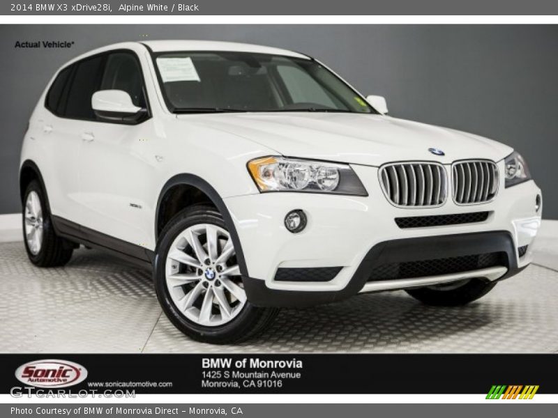 Alpine White / Black 2014 BMW X3 xDrive28i