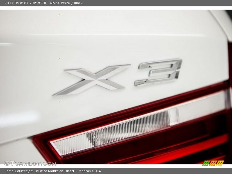 Alpine White / Black 2014 BMW X3 xDrive28i