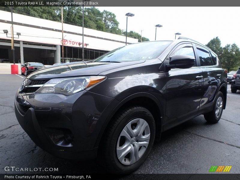 Magnetic Gray Metallic / Black 2015 Toyota RAV4 LE