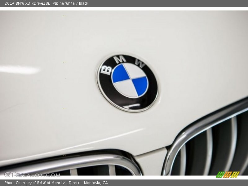 Alpine White / Black 2014 BMW X3 xDrive28i