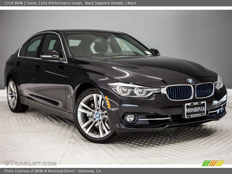 Black Sapphire Metallic / Black 2018 BMW 3 Series 330e iPerformance Sedan