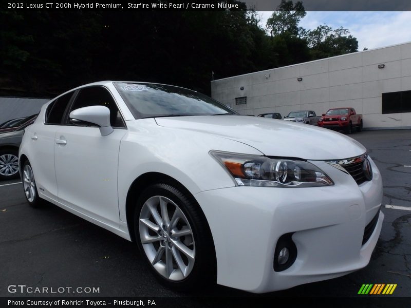Starfire White Pearl / Caramel Nuluxe 2012 Lexus CT 200h Hybrid Premium