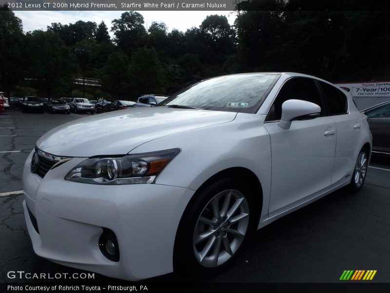 Starfire White Pearl / Caramel Nuluxe 2012 Lexus CT 200h Hybrid Premium