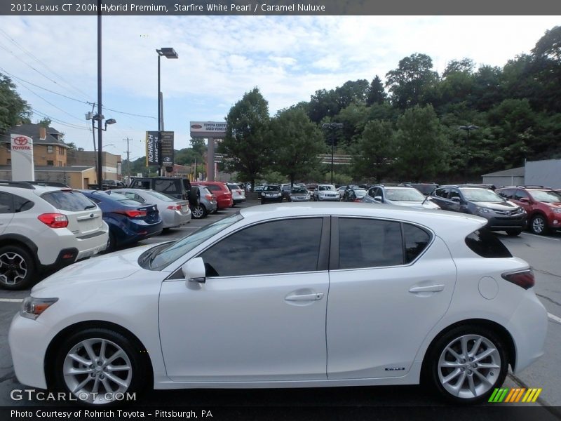 Starfire White Pearl / Caramel Nuluxe 2012 Lexus CT 200h Hybrid Premium