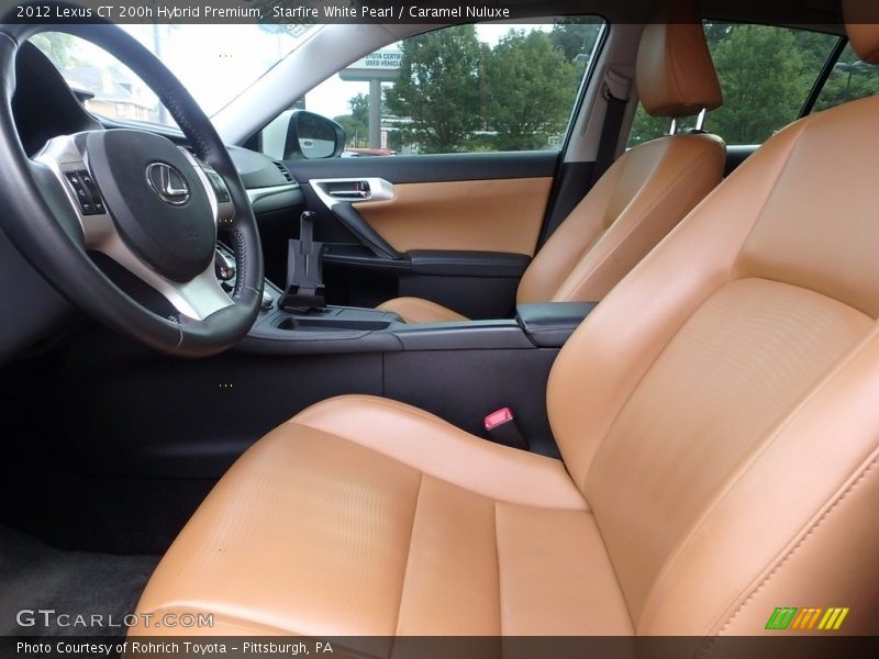 Starfire White Pearl / Caramel Nuluxe 2012 Lexus CT 200h Hybrid Premium