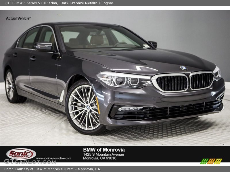 Dark Graphite Metallic / Cognac 2017 BMW 5 Series 530i Sedan